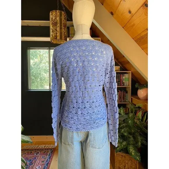 Crochet Cardigan Blouse - Picture 3 of 4